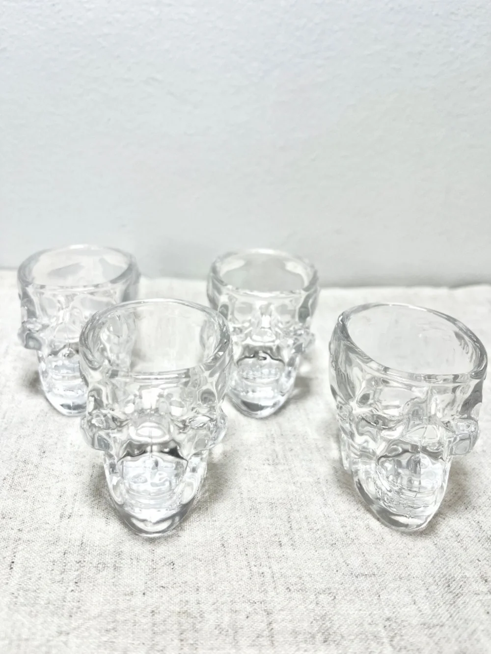Crystal Head Vodka Skull Shot Glasses Set of 4